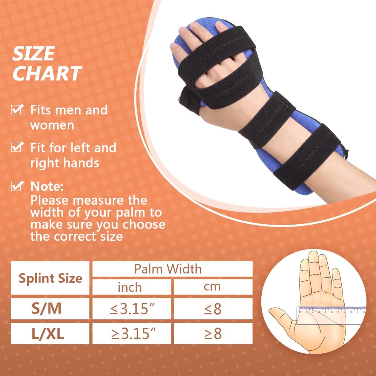 Scurnhau Resting Hand Splint, Functional Hand Brace, Wrist & Finger Night Immobilizer, Hand Support for Tendinitis, Arthritis, Carpal Tunnel Syndrome, Stroke Hand, Fit for Left and Right Hand | The Storepaperoomates Retail Market - Fast Affordable Shopping