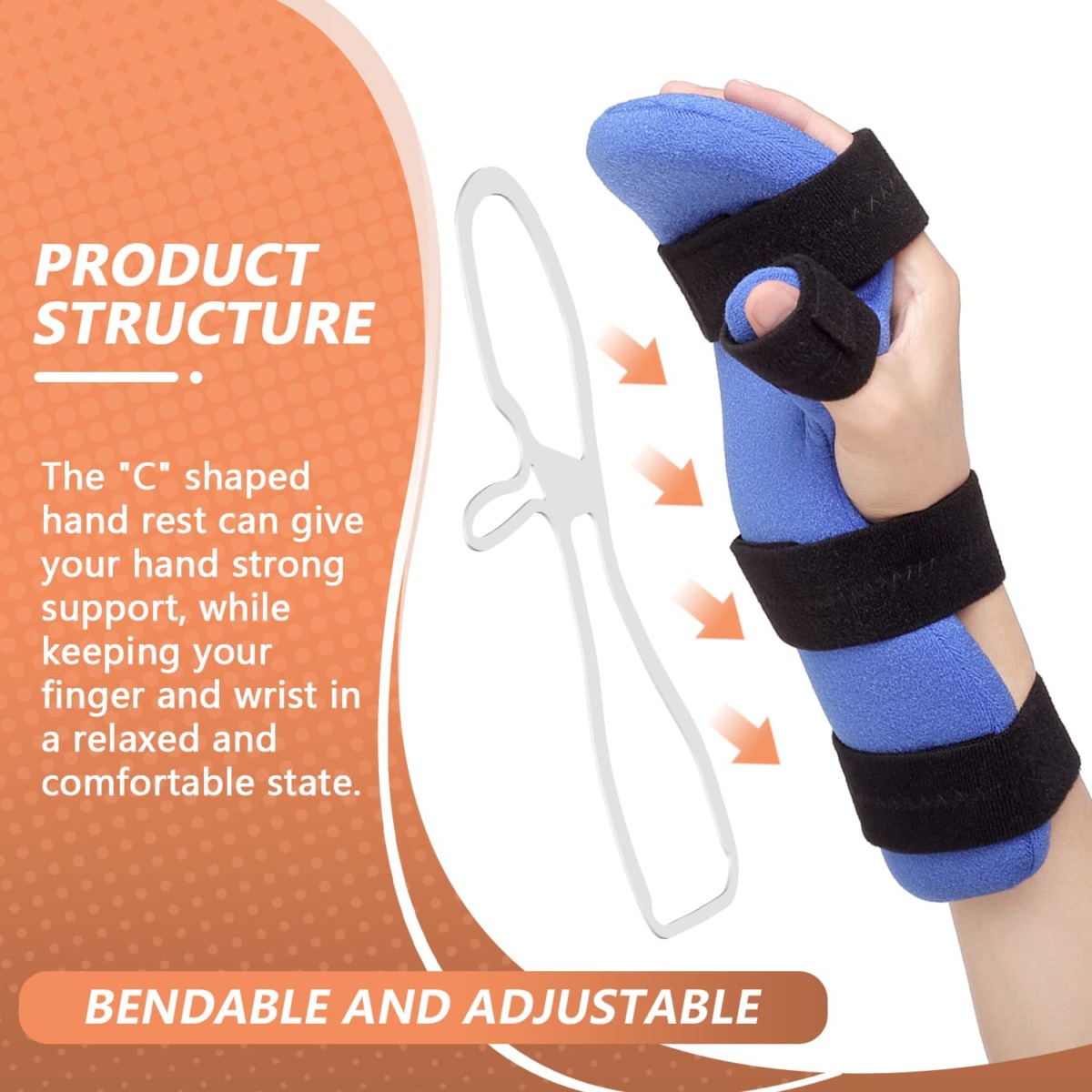 Scurnhau Resting Hand Splint, Functional Hand Brace, Wrist & Finger Night Immobilizer, Hand Support for Tendinitis, Arthritis, Carpal Tunnel Syndrome, Stroke Hand, Fit for Left and Right Hand | The Storepaperoomates Retail Market - Fast Affordable Shopping