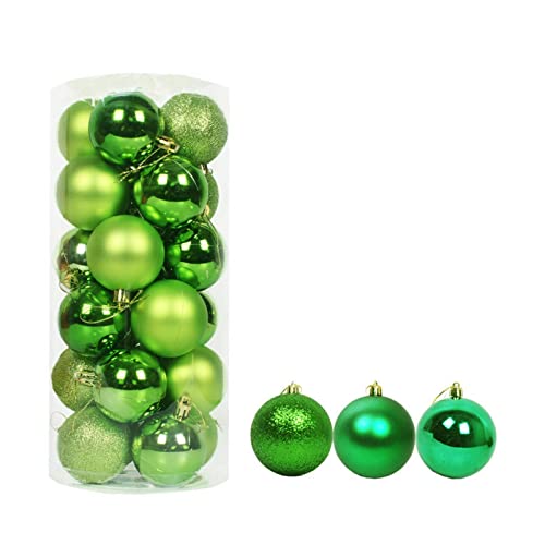 XLL Christmas Ball Ornaments Tree Decorations with Classic Red and White Shatterproof Christmas Bulbs Ornaments for Christmas Tree Ornaments Tree Skirt Home Party Holiday Decor (Color:Fruit Green)
