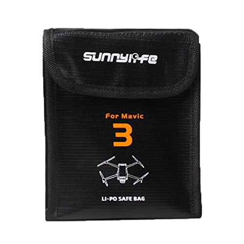 Anbee Lipo Battery Safe Bag Fireproof Safety Charging Storage Bag Compatible with DJI Mavic 3 RC Drone (Medium, for 2pcs Batteries)