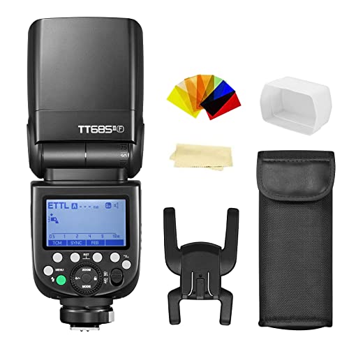 Godox TT685II-F Flash TTL 2.4GHz GN60 High Speed Sync 1/8000s Camera Speedlite Speedlight Light Compatible for Fujifilm Cameras(TT685F Upgraded Version)