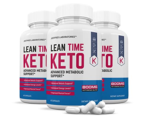 (3 Pack) Lean Time Keto Pills Includes Apple Cider Vinegar goBHB Exogenous Ketones Advanced Ketogenic Supplement Ketosis Support for Men Women 180 Capsules