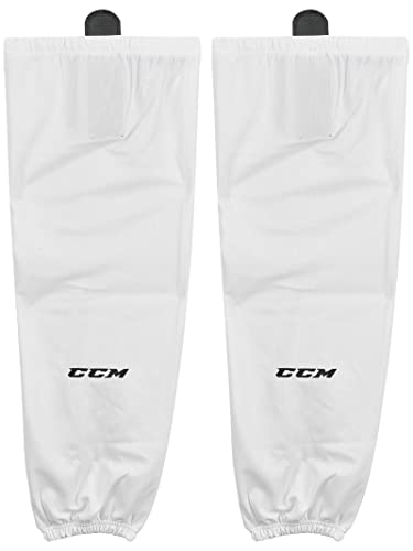CCM Hockey 5000 Performance Hockey Sock (White, Intermediate 27in)