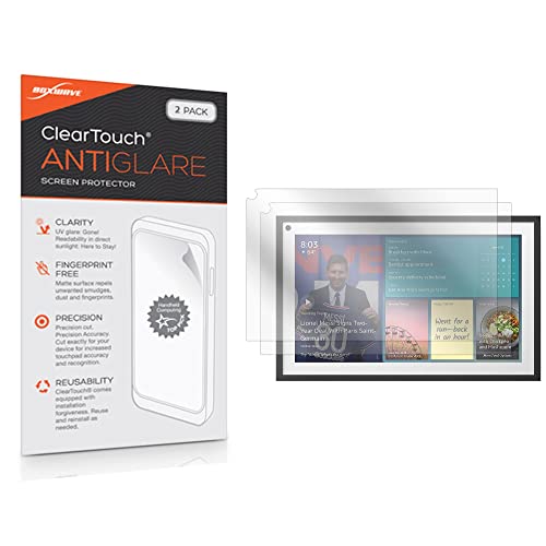 BoxWave Screen Protector Compatible with Amazon Echo Show 15 (Screen Protector by BoxWave) – ClearTouch Anti-Glare (2-Pack), Anti-Fingerprint Matte Film Skin for Amazon Echo Show 15