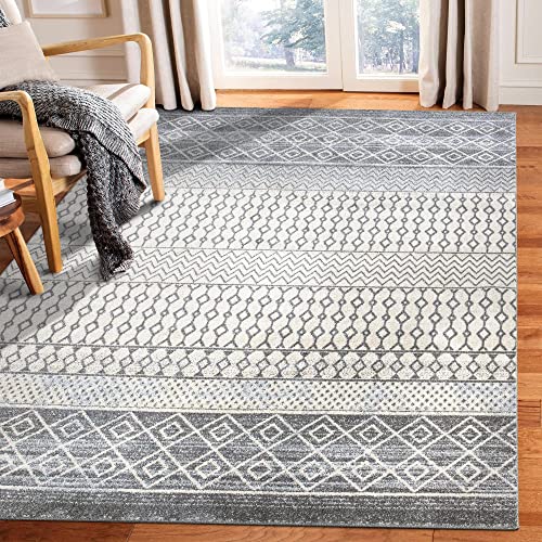 Signature Loom Olivia Moroccan Boho Area Rug, 5×8 – Soft & Smooth Area Rugs for Living Room – Gorgeous Turkish Carpets and Rugs for Bedroom – Easy Cleaning & Non-Shedding, Grey
