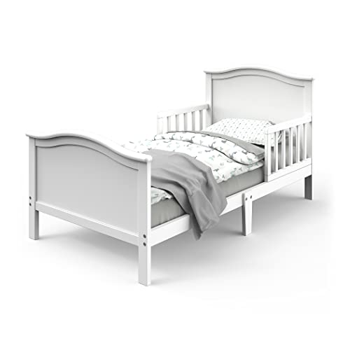 Child Craft Camden Toddler Bed with Guard Rails (Matte White)