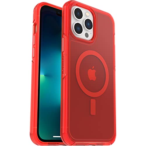 OtterBox SYMMETRY SERIES+ CLEAR Antimicrobial Case with MagSafe for iPhone 12/13 Pro Max – In The Red