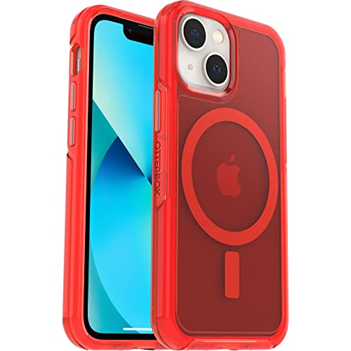 OtterBox SYMMETRY SERIES+ CLEAR Antimicrobial Case with MagSafe for iPhone 13 – In The Red