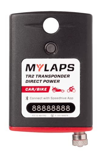 MyLaps TR2 Transponder, Direct Power, for Car/Bike/Motorcycle, Includes 5-Year Subscription (MLP-10R975CC)