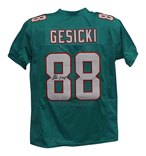Mike Gesicki Autographed/Signed Pro Style Teal XL Jersey BAS