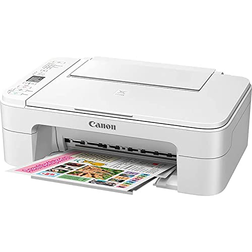 Canon PIXMA MG Series All-in-One Hi-Speed USB Color Inkjet Printer – 3-in-1 Print, Scan, and Copy for Home Business Office, Up to 4800 x 600 Resolution, Auto Scan Mode, White (Renewed)