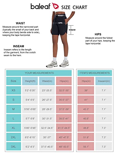 BALEAF Women’s 7″ Running Shorts Workout Long Athletic Shorts High Waisted Zipper Pocket Unlined Quick Dry Black S | The Storepaperoomates Retail Market - Fast Affordable Shopping