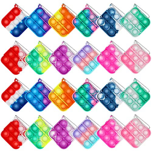 Pop Fidget Toys Its Party Favors, Mini Popper Fidget Keychain Bulk Goodie Bag Stuffers,Valentines Day Gifts for Kids Anxiety Stress Relief Party Supplies Return Gifts Classroom Prize for Kids