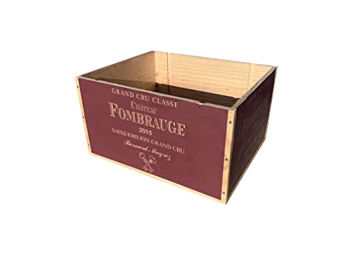 1 French Wine Crates 6btl, Wood Crates, Chateau FOMBRAUGE, Gift Card Box, Wine Bar Home Decor, Gift Box, Storage Crates, Garden Box.
