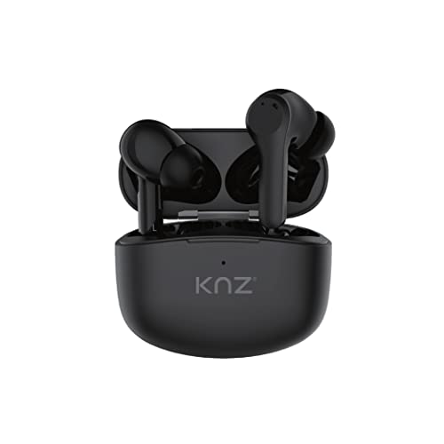 KNZ PUREFECT True Wireless Stereo Earbuds with Hybrid Active Noise Cancellation, Environmental Noise Cancellation (ENC) and Ambient Mode, Bluetooth 5.2, Wireless Charging, USB C, IPX5, Immersive Sound