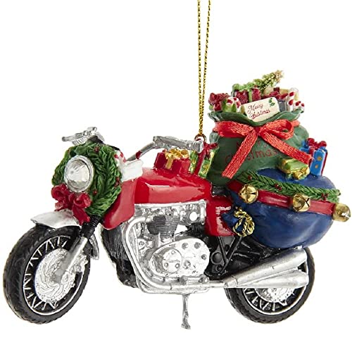 Motorcycle With Presents Ornament