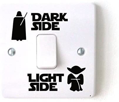 Amalya Star Wars Dark Light Side Switch Vinyl Decal Sticker Child Room Lightswitch Wall