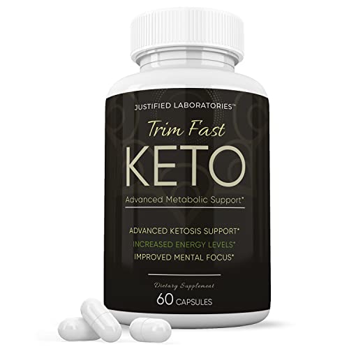 Trim Fast Keto Pills Includes Apple Cider Vinegar goBHB Exogenous Ketones Advanced Ketogenic Supplement Ketosis Support for Men Women 60 Capsules