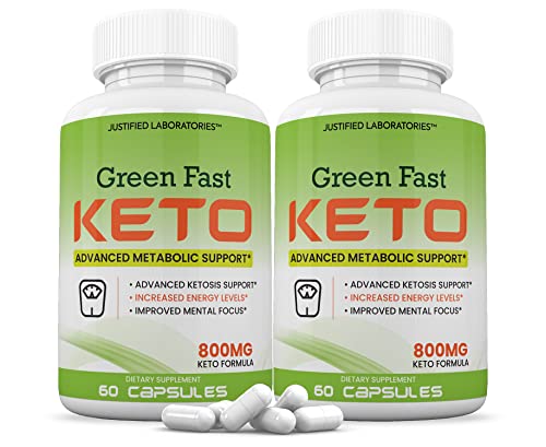 (2 Pack) Green Fast Keto Pills Includes Apple Cider Vinegar goBHB Exogenous Ketones Advanced Ketogenic Supplement Ketosis Support for Men Women 120 Capsules