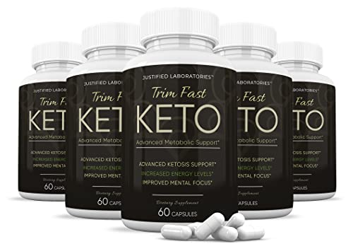 (5 Pack) Trim Fast Keto Pills Includes Apple Cider Vinegar goBHB Exogenous Ketones Advanced Ketogenic Supplement Ketosis Support for Men Women 300 Capsules