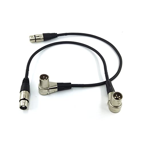 WJSTN Right-Angle Male XLR to Straight Female XLR, XLR Adapter Cable 2Pack | The Storepaperoomates Retail Market - Fast Affordable Shopping