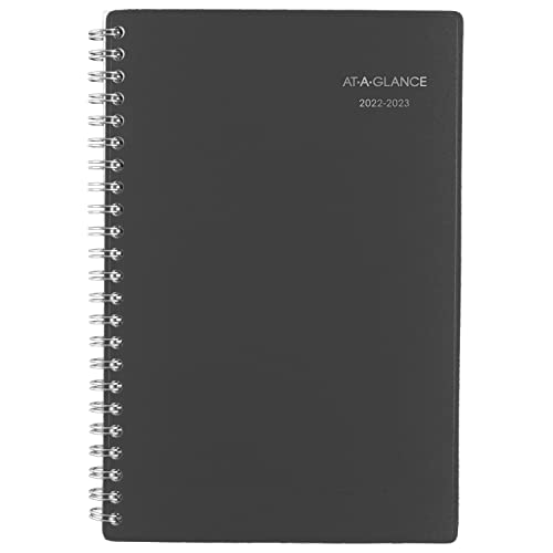 AT-A-GLANCE 2022-2023 Planner, Weekly & Monthly Academic, 5″ x 8″, Small, DayMinder, Charcoal (AYC20045)
