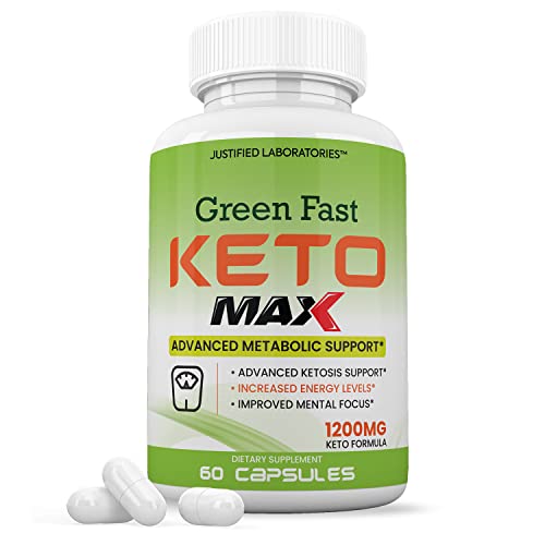 Green Fast Keto Max 1200MG Pills Includes Apple Cider Vinegar goBHB Strong Exogenous Ketones Advanced Ketogenic Supplement Ketosis Support for Men Women 60 Capsules