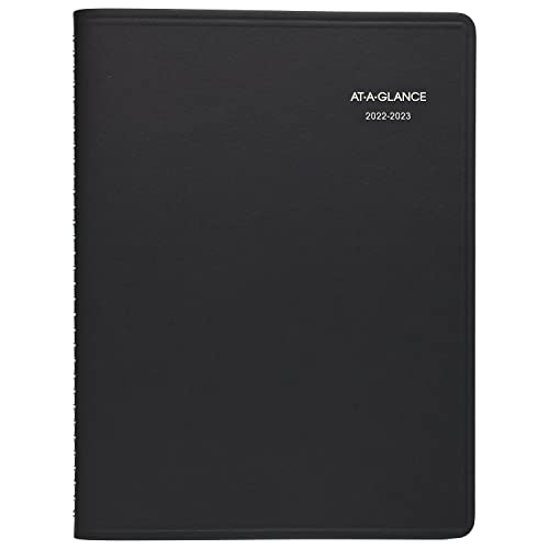 AT-A-GLANCE 2022-2023 Planner, Weekly & Monthly Academic Appointment Book, 8″ x 10″, Large, QuickNotes, Black (761105)