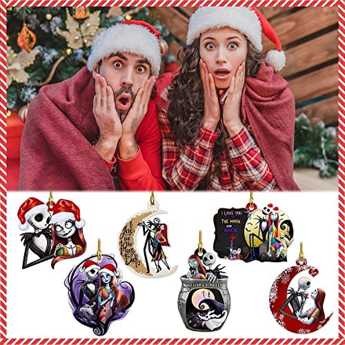 Christmas Fear Decoration Pendant Nightmare Before Christmas Jack and Sally Christmas Ornament for Home Christmas Tree Decor (D) | The Storepaperoomates Retail Market - Fast Affordable Shopping