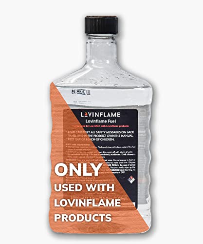 Exclusive Fuel for Lovinflame Fireplaces Fire Pits Firebowls Candles Non-Toxic, Non-Flammable, Water-Soluble, Safe for Transportation & Storage (1 Liter)