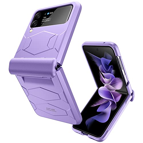 for Samsung Galaxy Z Flip 3 5G Case with Hinge Protection, Armor Design, Z Flip 3 Case Shockproof, Compatible with Wireless Charging Samsung Galaxy z Flip 3 5G 2021