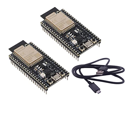 RCmall ESP32-S2-Saola-1R Dev Kit Espressif Development Board Based Wi-Fi MCU ESP32-S2 WROVER with 4MB Flash and 2MB PSRAM+Micro USB Cable (Pack of 2 )