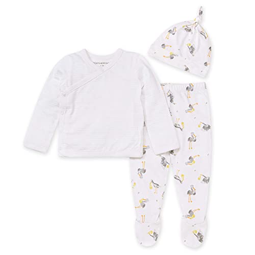 Burt’s Bees Baby baby boys Take Me Home Set, 3-piece Top, Pant, and Hat Bundle, 100% Organic Cotton Layette Set, Special Delivery, 3 Months US
