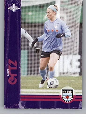 2021 Parkside NWSL Volume 2 Vintage #V48 Julie Ertz Chicago Red Stars Official National Womens Soccer League Trading Card in Raw (NM or Better) Condition