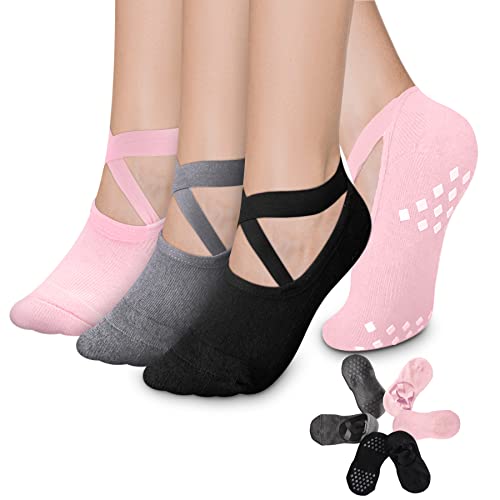 Diu Life Grip Socks Yoga Socks with Grips for Women and Men Non Slip, Pilates, Workout, Pure Barre, Ballet, Dance, Hospital Socks