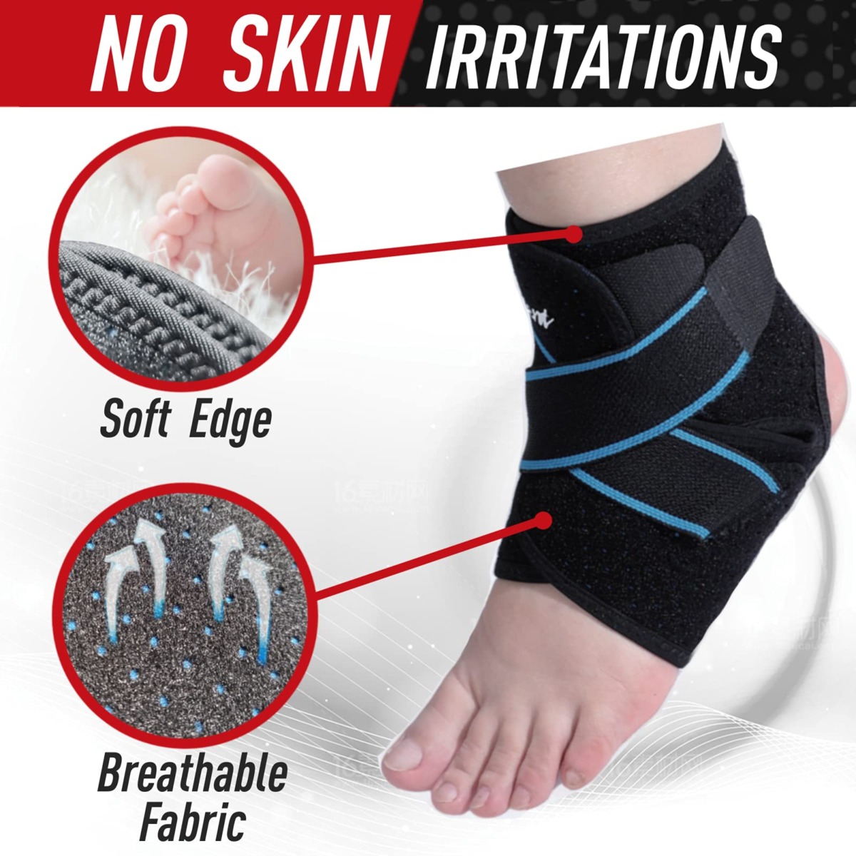 Gelocent Ankle Brace, Ankle Support with Adjustable Wrap, Breathable Compression Brace for Arthritis, Pain Relief, Sprains, Sports Injuries and Recovery, One Size Fits Most for Men & Women | The Storepaperoomates Retail Market - Fast Affordable Shopping