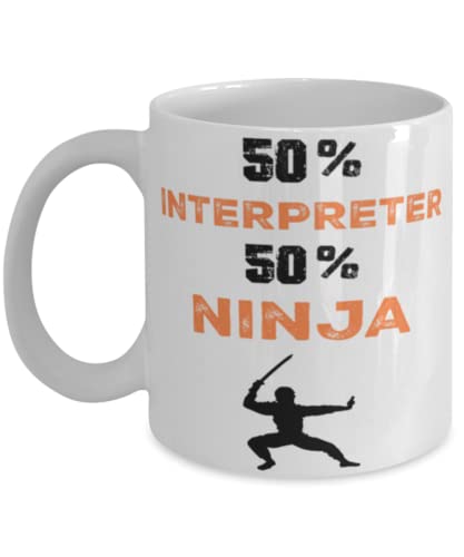 Interpreter Ninja Coffee Mug,Interpreter Ninja, Unique Cool Gifts For Professionals and co-workers