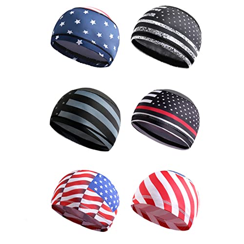 alfyng Sweat Wicking Skull Cap Helmet Liner, Beanie Cooling Cap, Running Hat, Cycling Cap, Helmet Hard Hat Liner for Men and Women Sports Outdoor Exercise (6 Colors)
