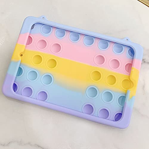iZi Way Pop It Tablet Case for Amazon Fire 7 Kids (2015/2017/2019), Fidget Poppet Push Bubble Wrap Silicone Cover Stand & Strap for Fire 7″ 5th 7th 9th – Rainbow | The Storepaperoomates Retail Market - Fast Affordable Shopping
