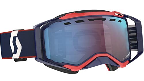 Scott Prospect Snowcross Unisex-Adult Snowmobile Goggles – Retro Blue/Red/Blue/One Size (272846-6667347)
