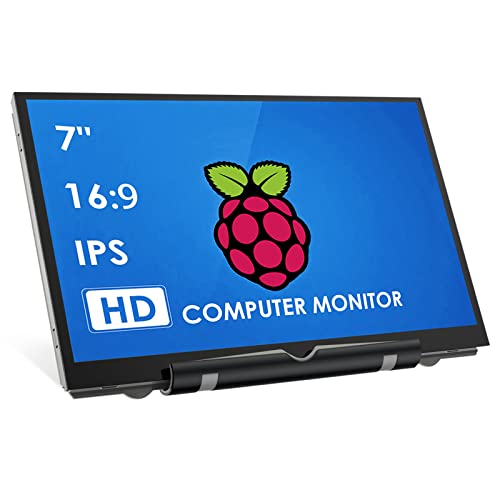 HMTECH 7 Inch Raspberry Pi Screen 800×480 HDMI Portable Monitor IPS LCD Screen Display for Raspberry Pi 4/3/2/Zero/B/B+ Win11/10/8/7 (Non-Touch)