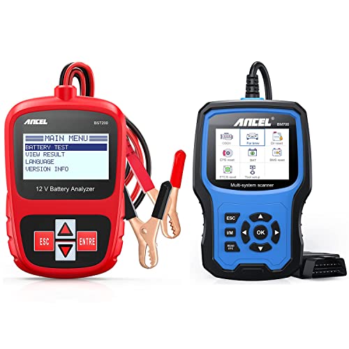 ANCEL BM700 Full Diagnostic Scan Tool and ANCEL BST200 Car Battery Tester