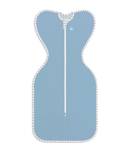 Love To Dream Swaddle UP 1.0 TOG, Dusty Blue, Small, 8-13 lbs., Dramatically Better Sleep, Allow Baby to Sleep in Their Preferred arms up Position for self-Soothing, snug fit Calms Startle Reflex