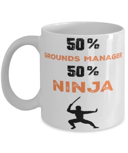 Grounds Manager Ninja Coffee Mug,Grounds Manager Ninja, Unique Cool Gifts For Professionals and co-workers