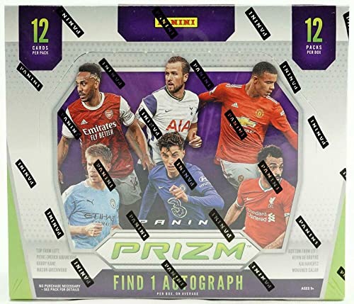 2020-21 Panini Prizm EPL Premier League Soccer Factory Sealed Hobby Box 1 Autograph and 16 Prizms Per Box 12 Packs of 12 Cards, 144 cards in all See photos for details on the amazing pulls that are possible Chase rookie cards of an Amazing Rookie Class
