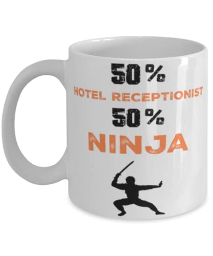 Hotel Receptionist Ninja Coffee Mug,Hotel Receptionist Ninja, Unique Cool Gifts For Professionals and co-workers