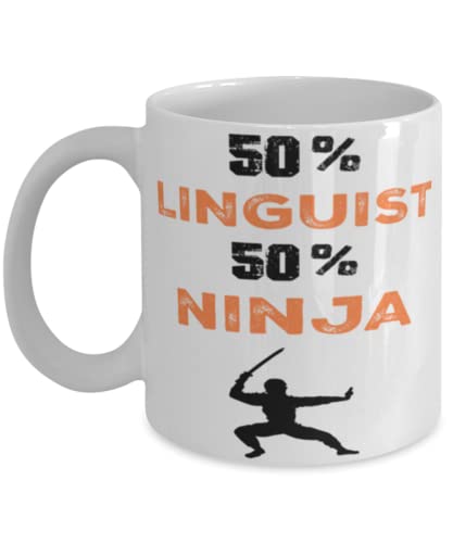 Linguist Ninja Coffee Mug,Linguist Ninja, Unique Cool Gifts For Professionals and co-workers