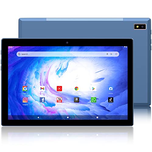 Android Tablet 10 Inch, 5G WiFi Tablet Octa-Core Processor with 4GB RAM 64GB ROM, Expandable to 128GB Storage, 13.0 MP Rear Camera, IPS HD Touchscreen Display, 6000mAh Battery, Bluetooth (Blue)