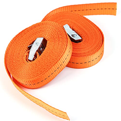 YIQIFI 16 ft Lashing Straps Cargo Tie Down Straps for Trailer, Truck Bed, Car Roof, Kayak, Surfboard (2pack)