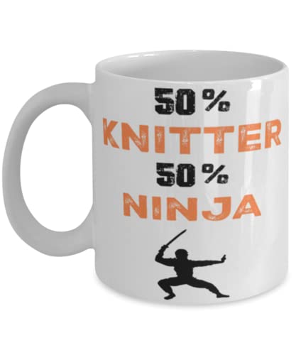 Knitter Ninja Coffee Mug,Knitter Ninja, Unique Cool Gifts For Professionals and co-workers